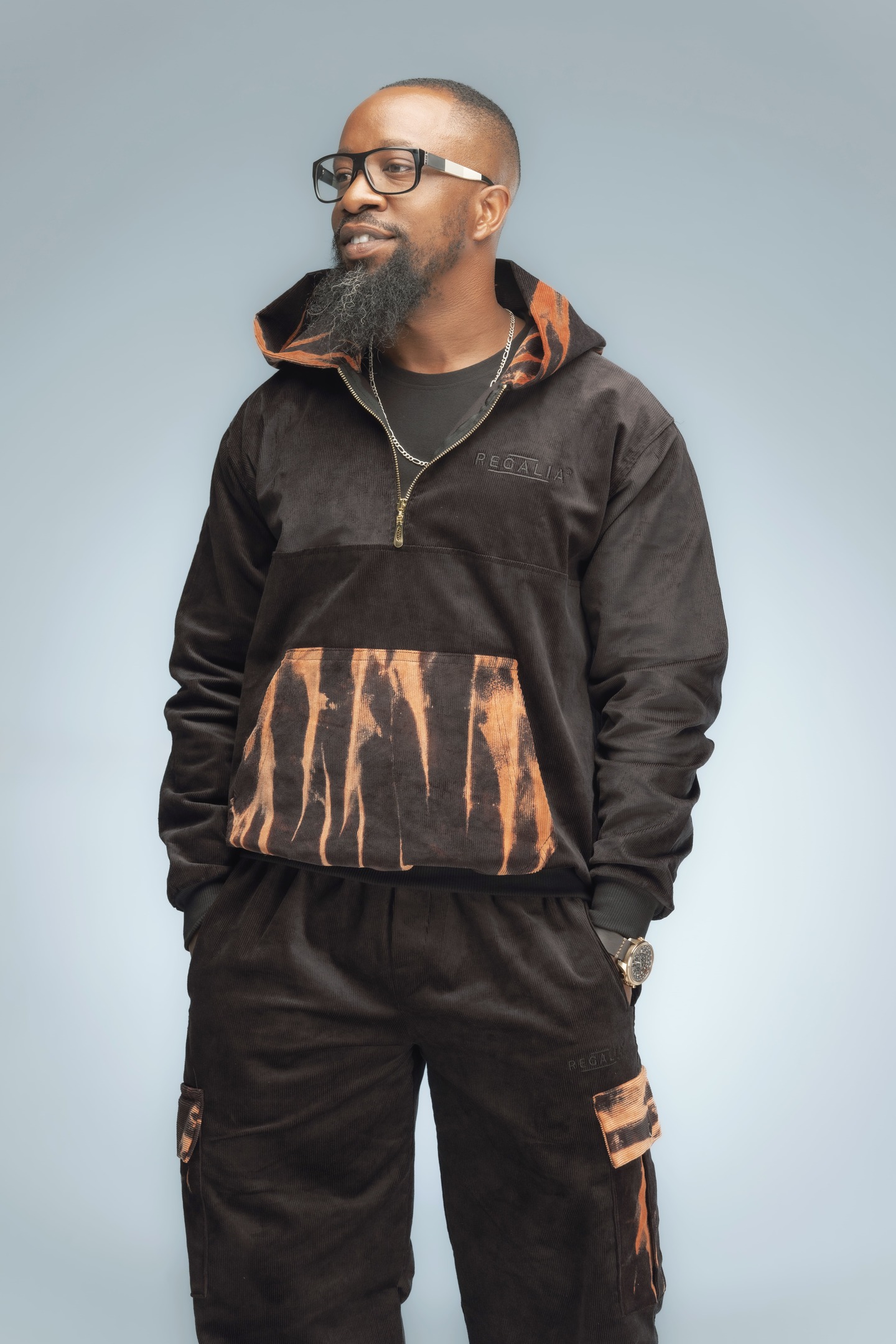 Noir Halfzipped Hoodie